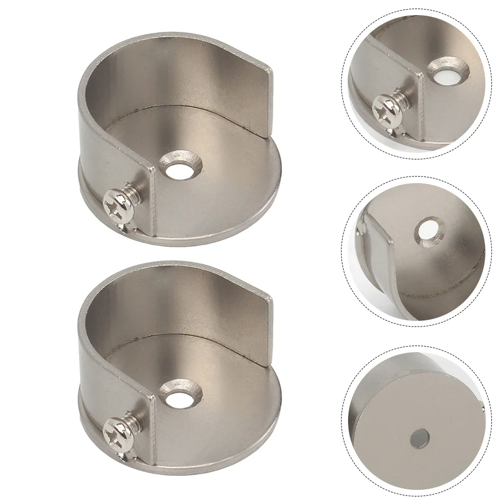 

Rod Curtain Bracket Holder Closet Brackets Shower Holders Flange Socket Pole Wardrobe Support Finials End Strut Heavy