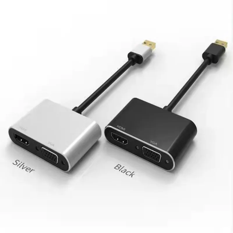 

USB3.0 to HDMI VGA two-in-one converter USB splitter 1080P USB TO HDMI VGA
