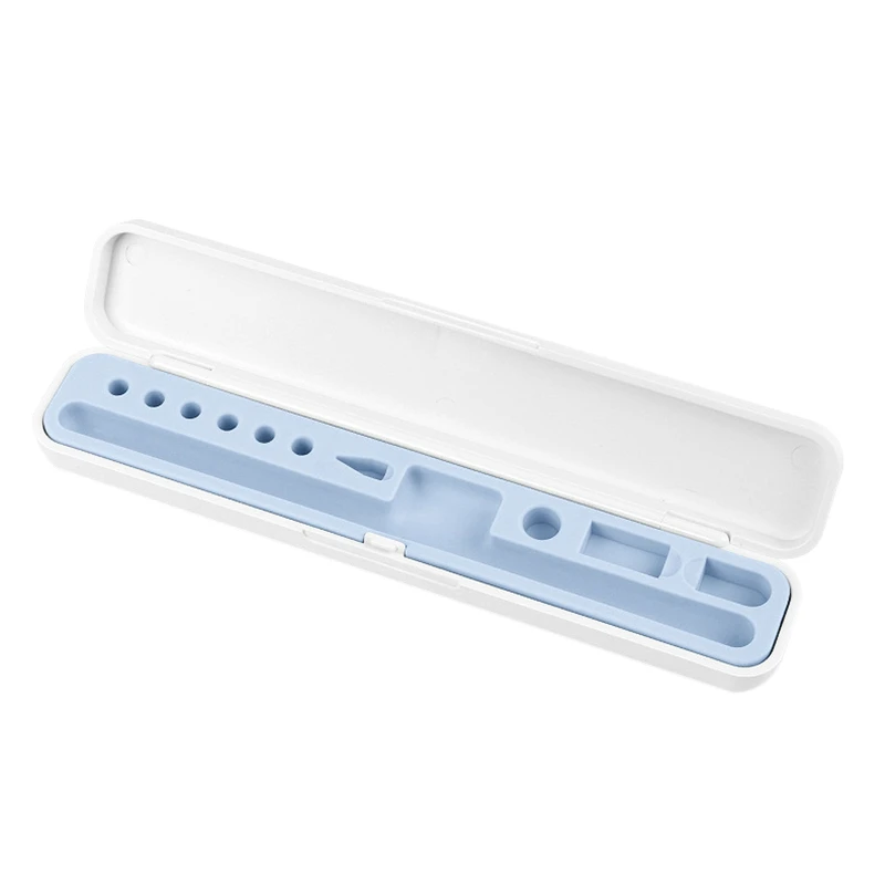 

Ящик для хранения для карандашей Apple Pencil, многофункциональная портативная Жесткая крышка, портативная ручка для Apple 1/2 (искусственная синяя)