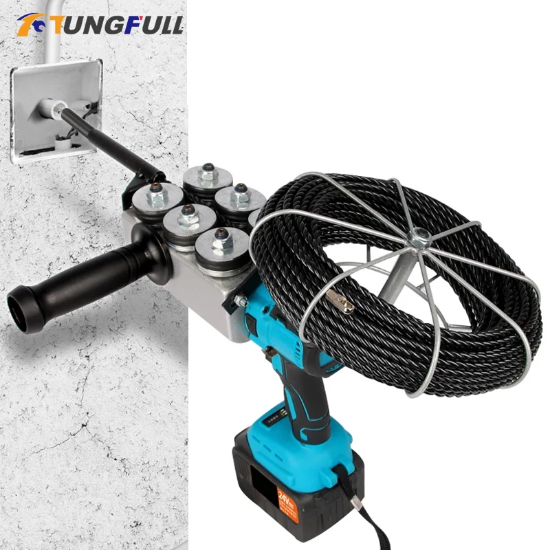 

Electrician Stringing Machine Automatic Brushless Electric Through Wall Threading Machine Wire Guide Tools For Makita Battery