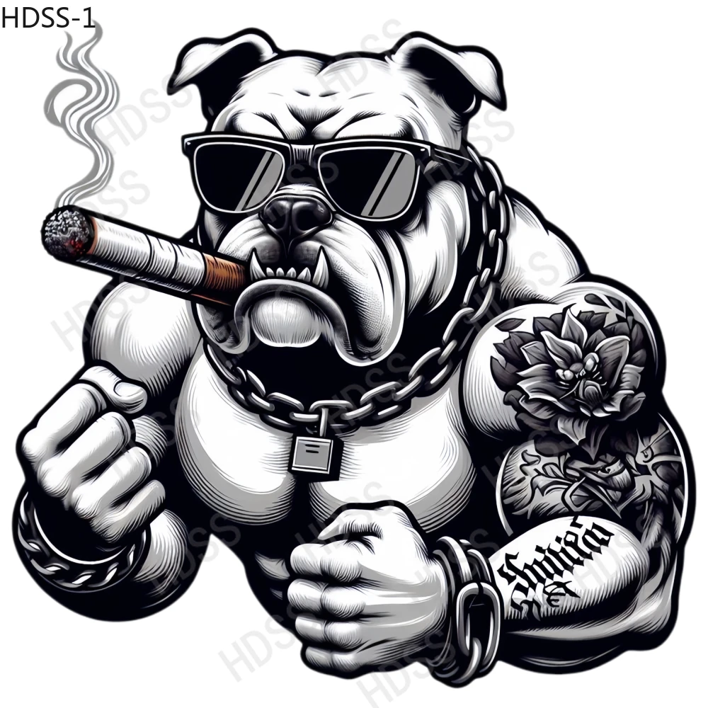 HDSS-Muscle Bulldog наклейки персонализированные автомобильные царапины декоративные