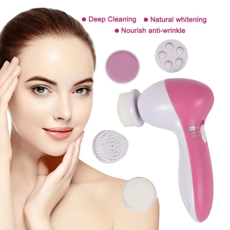 

Electric Facial Cleanser Face Cleaning Machine Pore Cleaner Body Cleansing Massage Skin Beauty Massager Brush Face