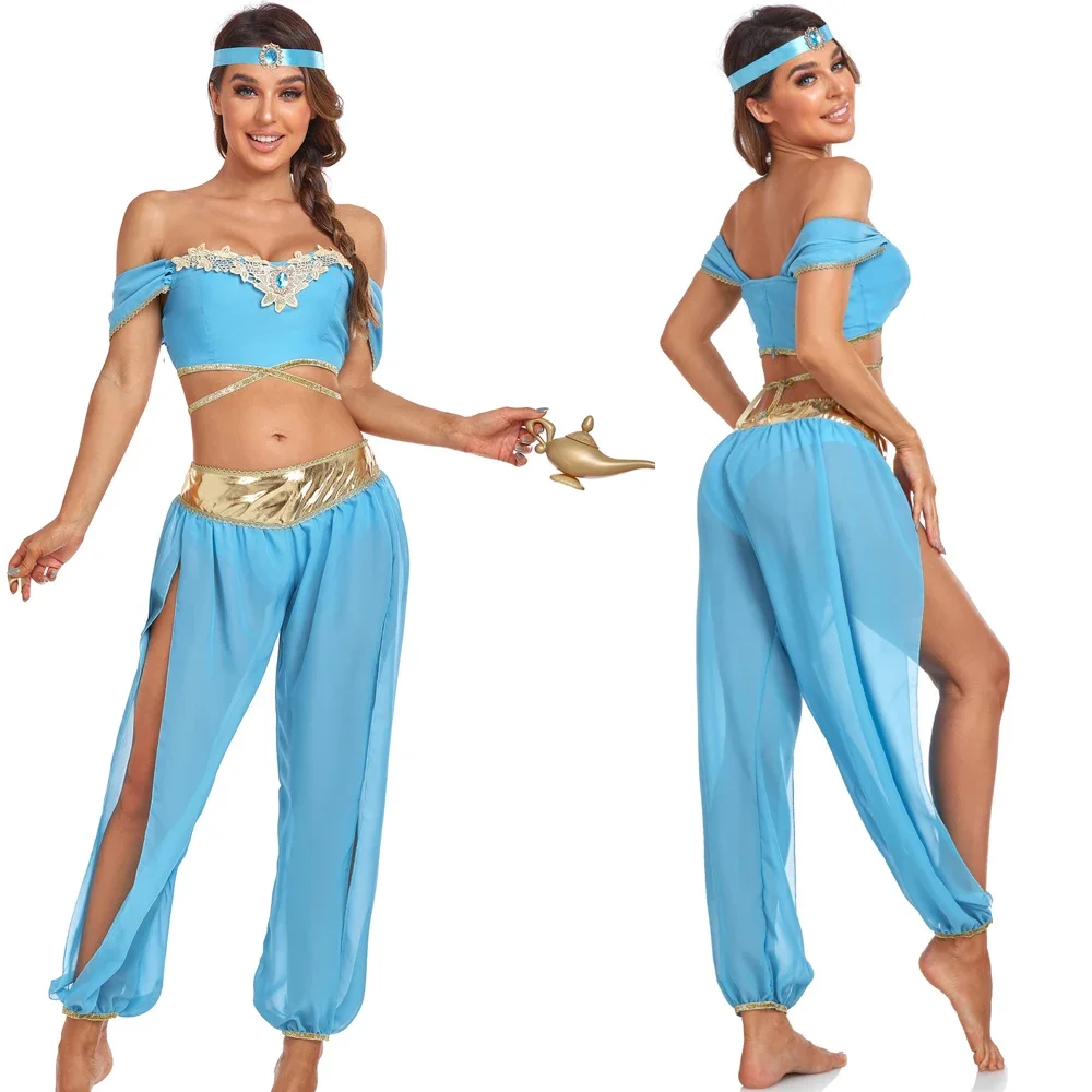 Aladin and The Magic Lamp Jasmine принцесса косплей костюм для взрослых женщин Европейский