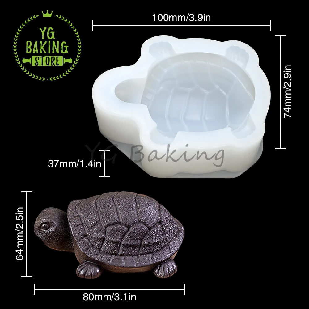 Силиконовая форма Dorica 3D в виде черепахи желе десерт шоколадный мусс для торта