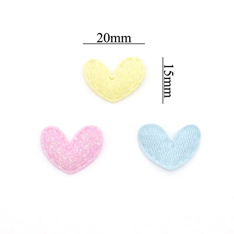 Фото Блестящая ткань Bepowder Heart аппликация из ткани, 60 шт., 15*20 мм №2