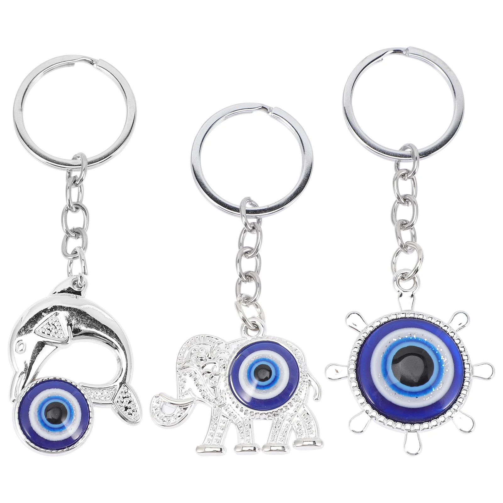 

Keychain Eye Evil Key Turkey Turkish Blue Elephant Rudder Ornament Ring Pendant Lucky Dolphin Amulet Fatima Luck Hand Holder