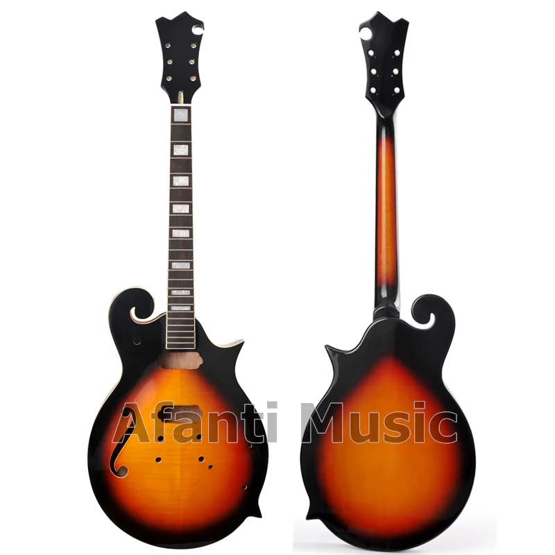 Afanti Music unique Mandolin style Electric Guitar with no hardware (AME-1225)