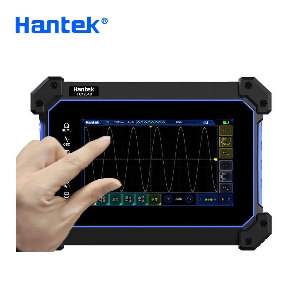 

Hantek TO1112D Touch Screen Digital Oscilloscope 2CH 110MHz 250MSa/s Handheld Portable USB Osciloscopio Signal Source Multimeter