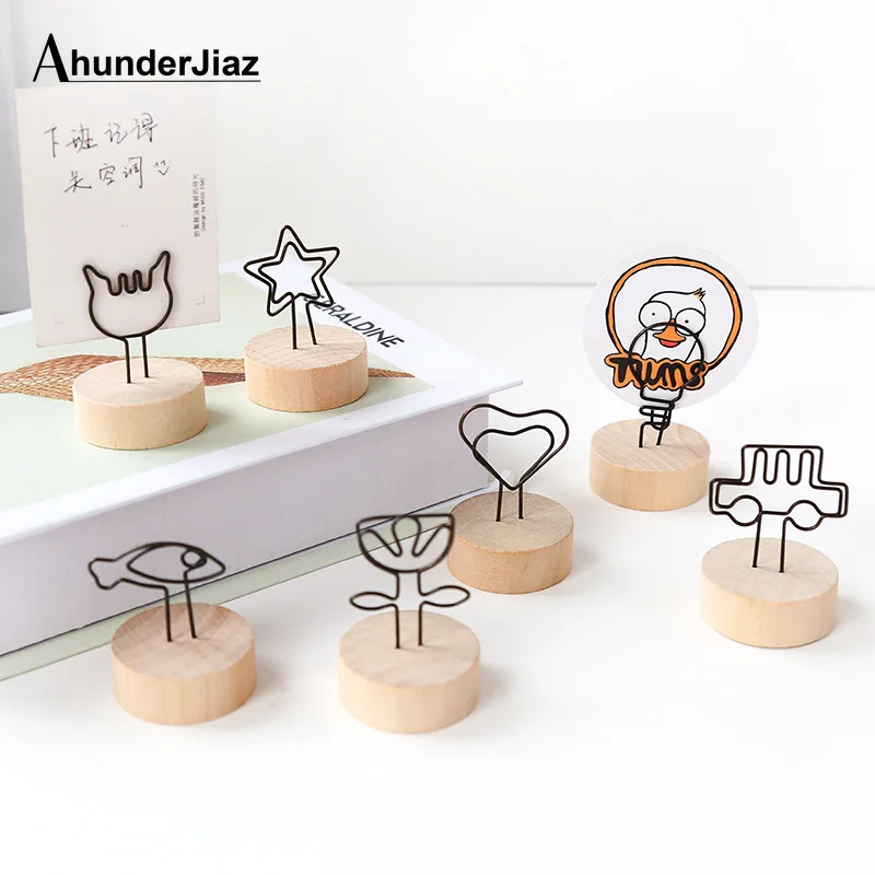 

Creative Retro Log Note Clip Vertical Simple Cute Photo Clip Message Note Clip Home Decoration Ornaments