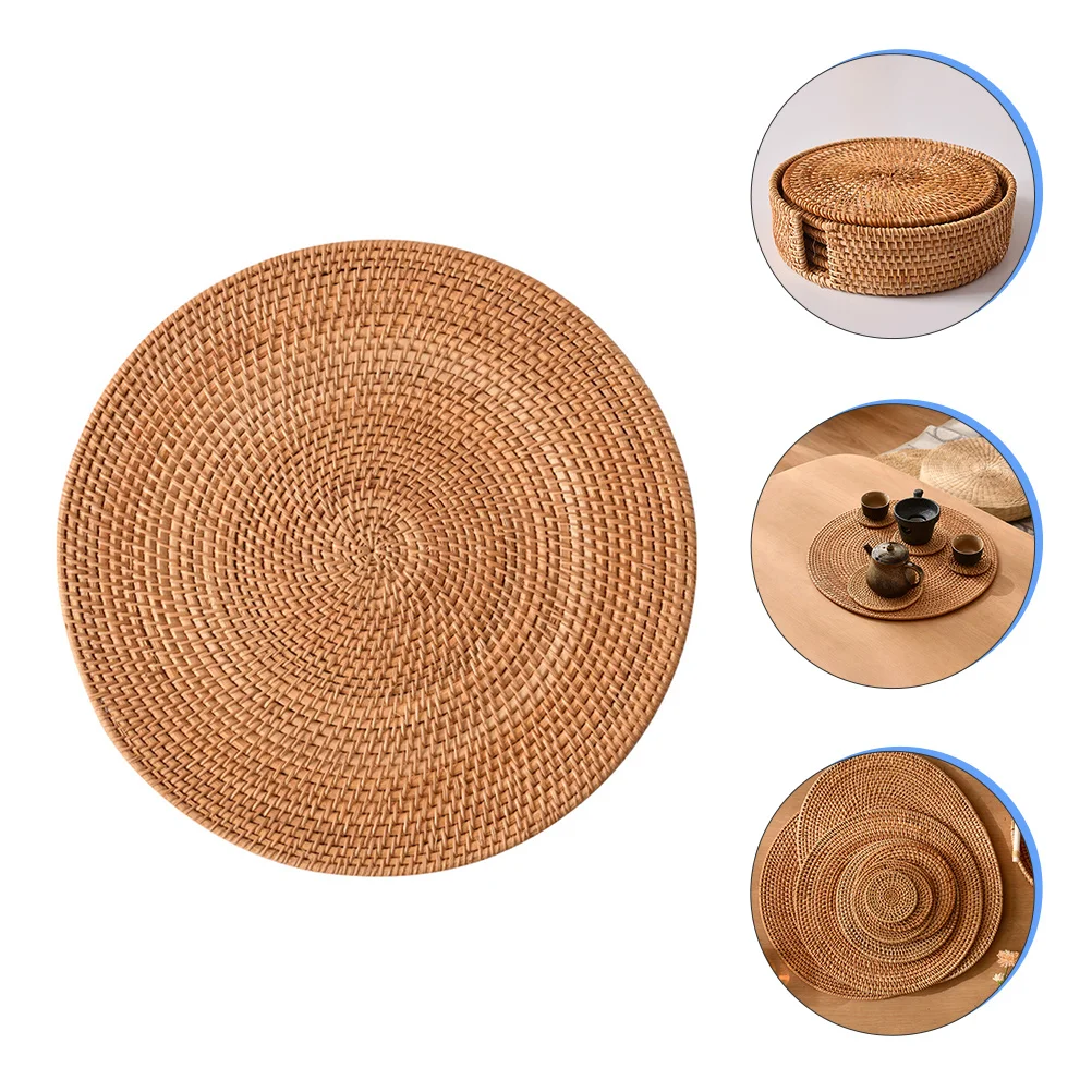 

Table Mat Placemats Rattan Coffee Coaster Coasters Wovenplacemat Pads Drink Anti Rustic Non Bowlholder Farmhouse Pouch Cutlery