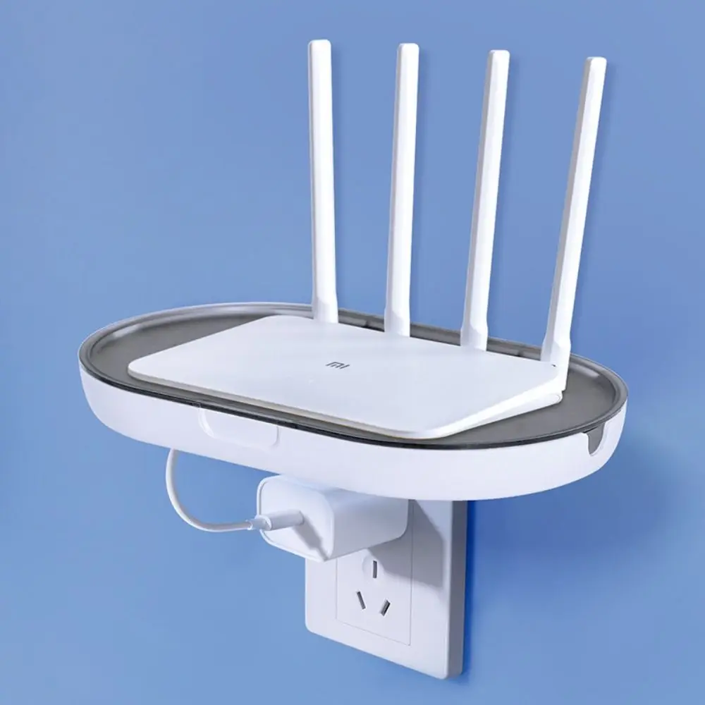 

High quality Easy Mounting Bedroom Punch-Free Router Rack Cable Organizer Placement Holder Socket Storage Rack