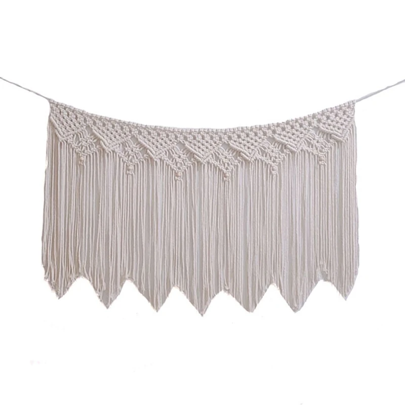 

Long Tassel Woven Tapestry Wall Hanging Boho Macrame Rope Bohemian Home Decorations Bedroom Hand Knotted Rope Home Bedro