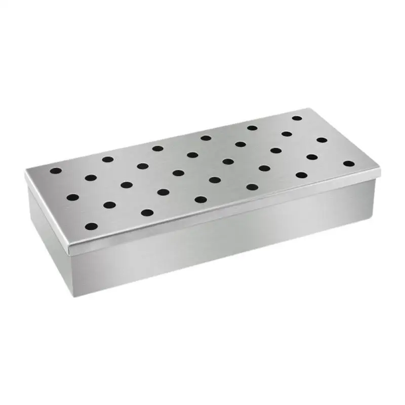 

BBQ Smoker Box Smoking Box For Grill Charcoal BBQ Grill And Still Get That Delicious Smoky Barbecue Flavored Grilled Meat Hinged