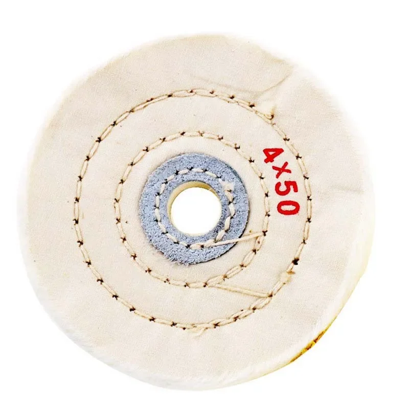 Комплект подушечек байковый белый желтый 15 мм набор полировальных кругов 4 дюйма