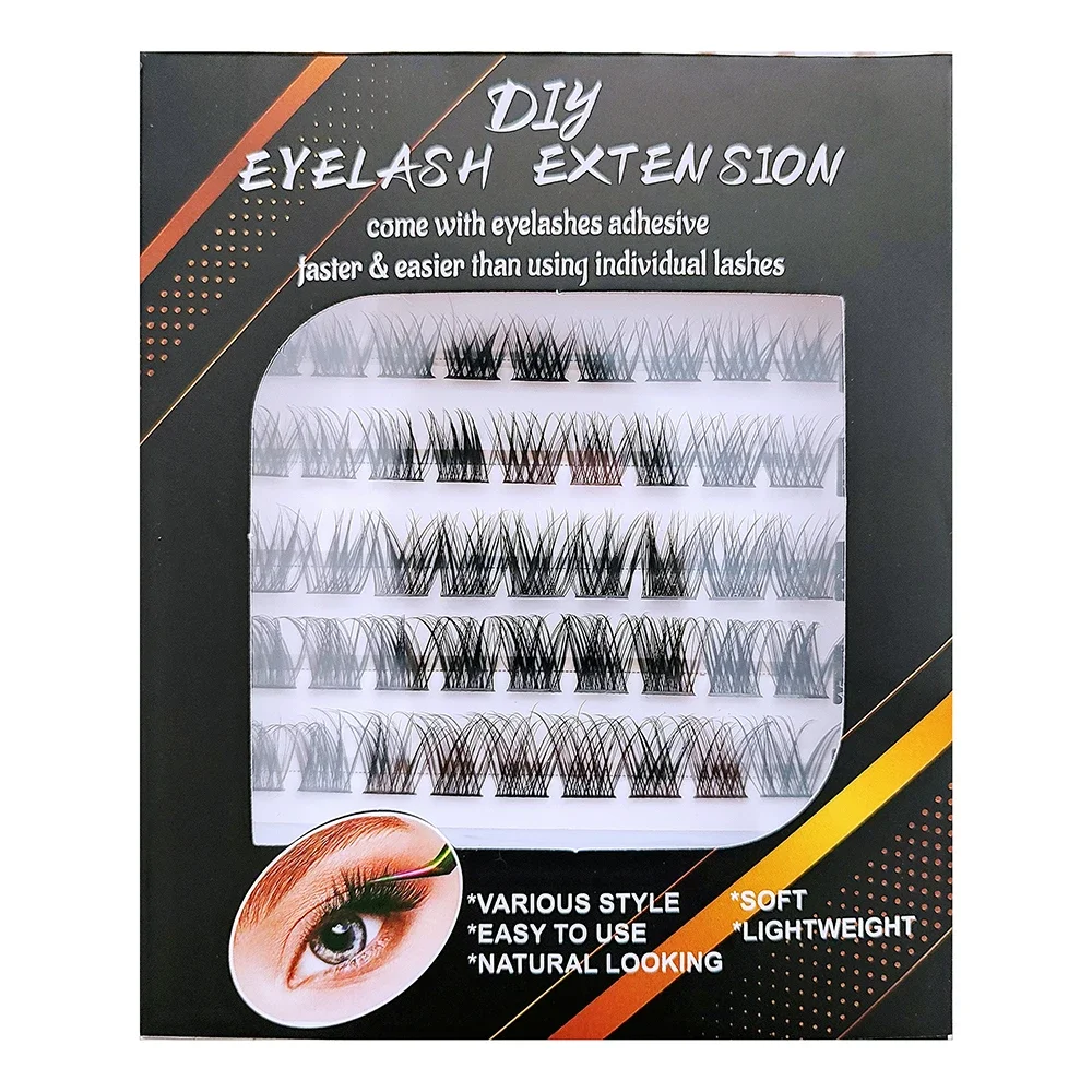 45 кластеров DIY накладные ресницы отдельные многоразовые мягкие натуральные