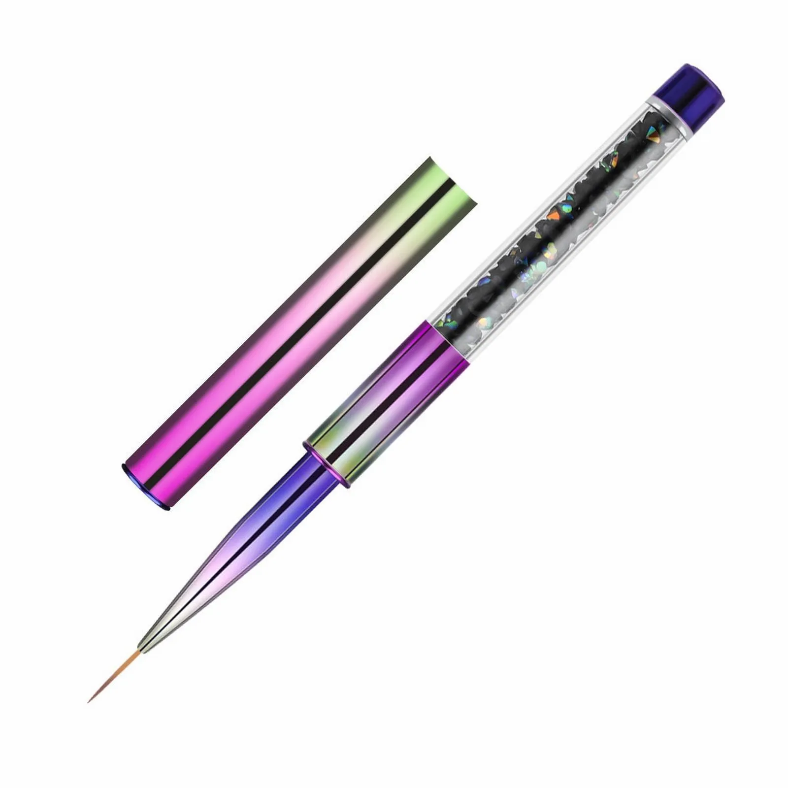 

Цветная постепенная проволочная ручка для наращивания ногтей, мягкая кисть, Хрустальная ручка, ручка для резьбы, набор ручек для наращивани...