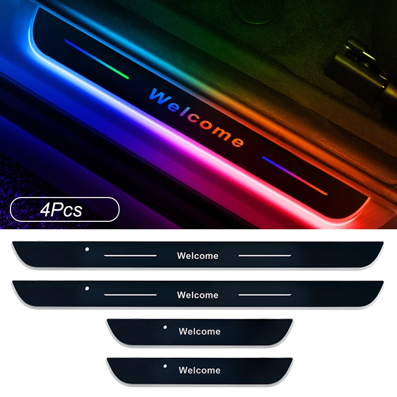 

RGB-подсветка для автомобиля, Индукционная разноцветная лампа для открывания двери, 7 цветов