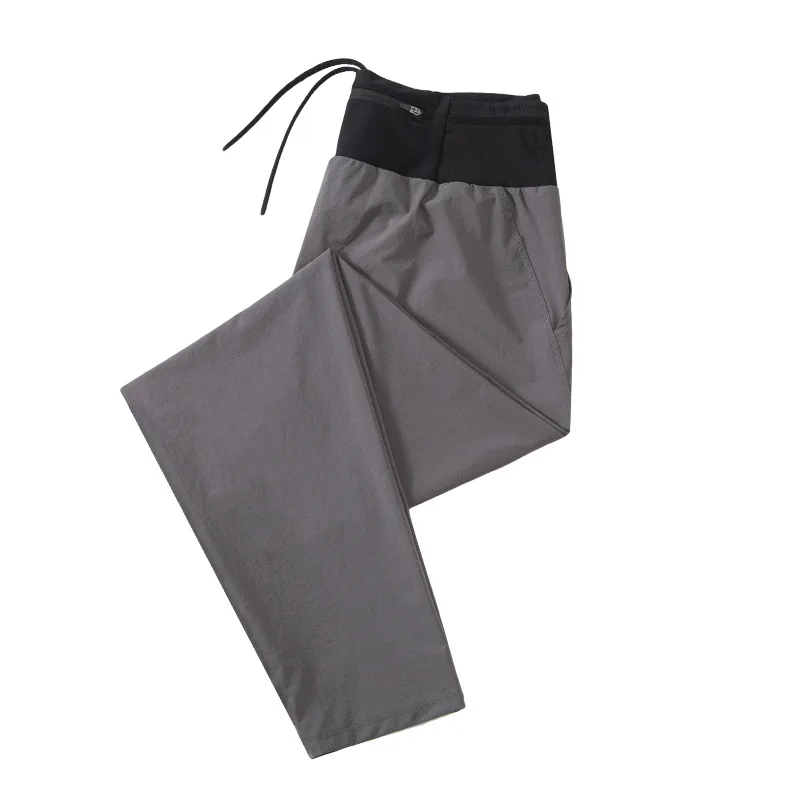 LU Men's Sports Pants Autumn Running Fitness Sweatpants with Waterproof Mobile Phone Bag Training Quick-drying Jogging Pant