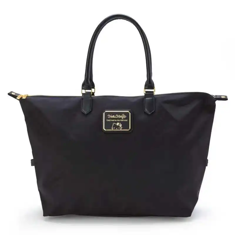 

Kawaii Hello Kitty handbag Large Capacity Travel Buggy Bag Shoulder Portable Clothing Short Distance Luggage Hanging Trolley Bag