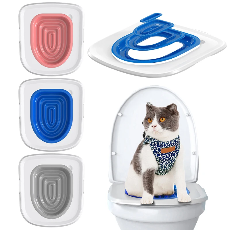 

Cat Kit Cat Reusable Litter Trainer Potty Toilet Cat Cleaning Mat Accessories Toilet Cat Training Plastic Box Detachable