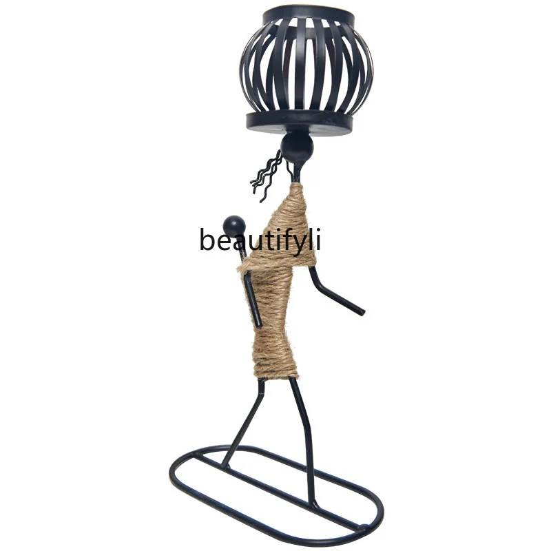 

HJ Creative Candle Holder Nordic Restaurant Table Bar Decoration Cross-Border