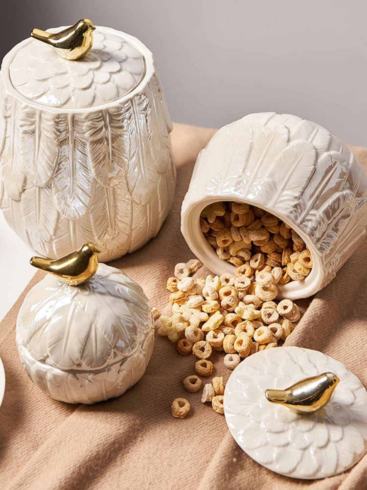 Скандинавская керамика для хранения чая банка домашнего настольного баночка