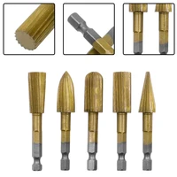 5pcs 14 shank carbide burrs rotary file rasp cutter grinder for carving resin plastic porcelain soft metal stone woodworking
