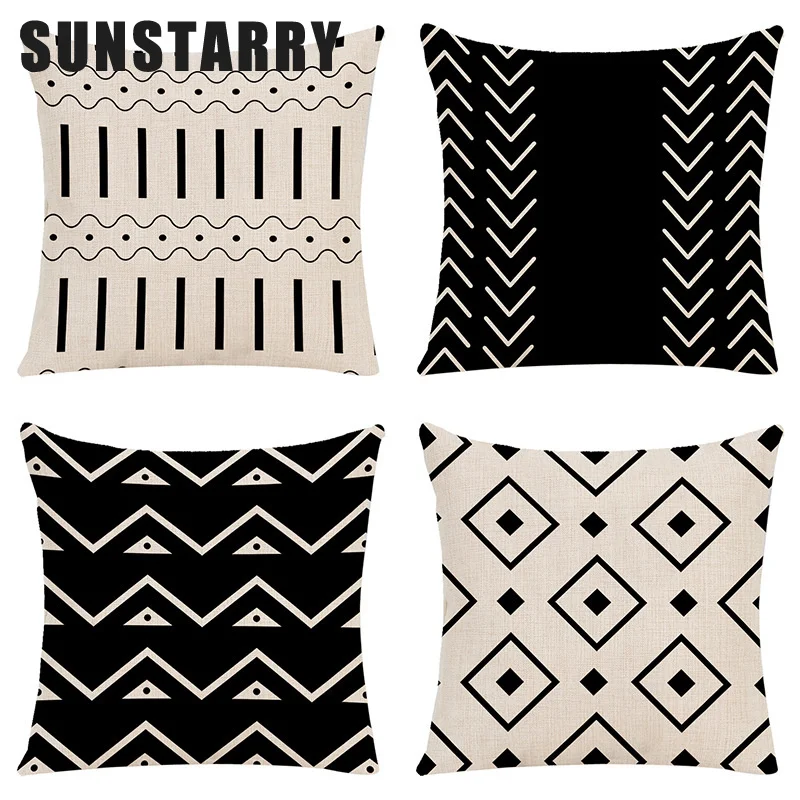 

Nordic Style Geometric Cushion Cover 45x45cm Linen Pillow Case Car Sofa Home Decor Pillowcase Funda Cojin Cojines