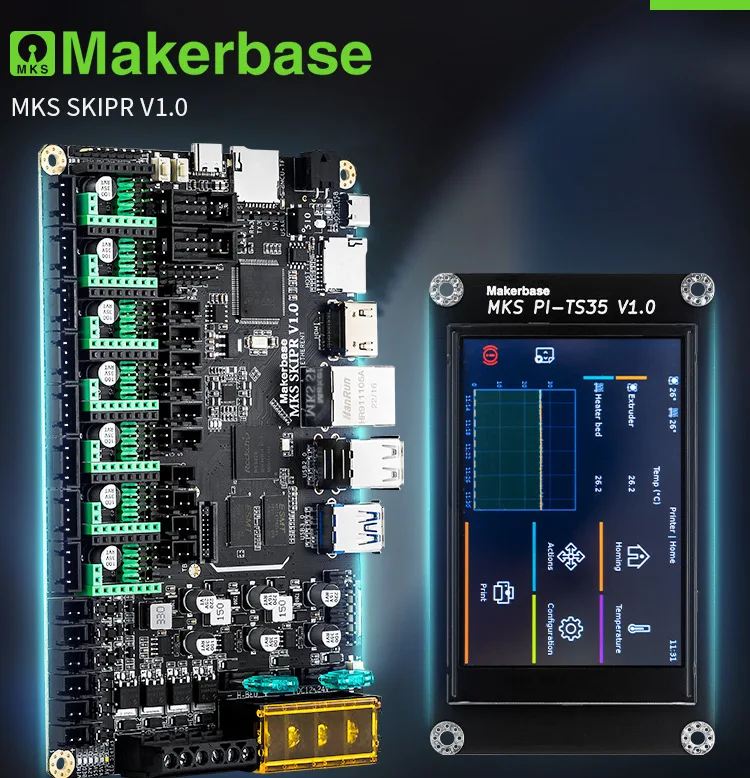 Makerbase MKS плата для 3D принтера четырехъядерный 64-битный SOC работает с Klipper и 3 5/5 0