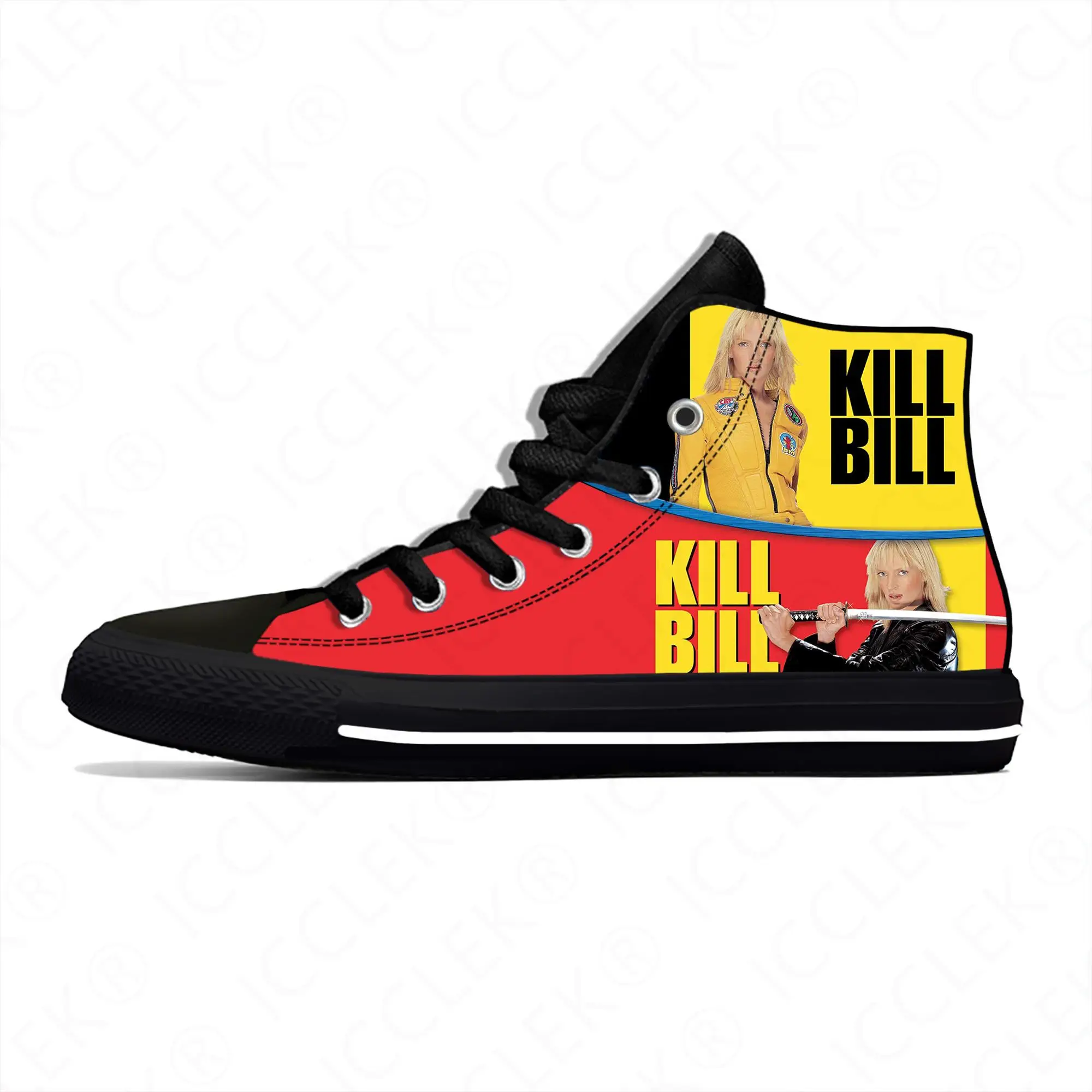 

Высокие кроссовки Kill Bill для мужчин и женщин, повседневная холщовая обувь для подростков, дышащая легкая обувь для бега с 3D принтом