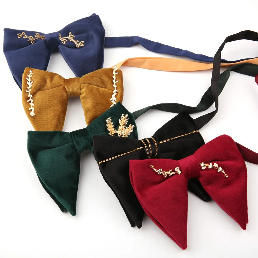 

Linbaiway Adult Cravats Big Bow Ties for Women Men Micro Suede Wedding Groomsman Bowtie Solid Butterfly Gravatas Para Homens