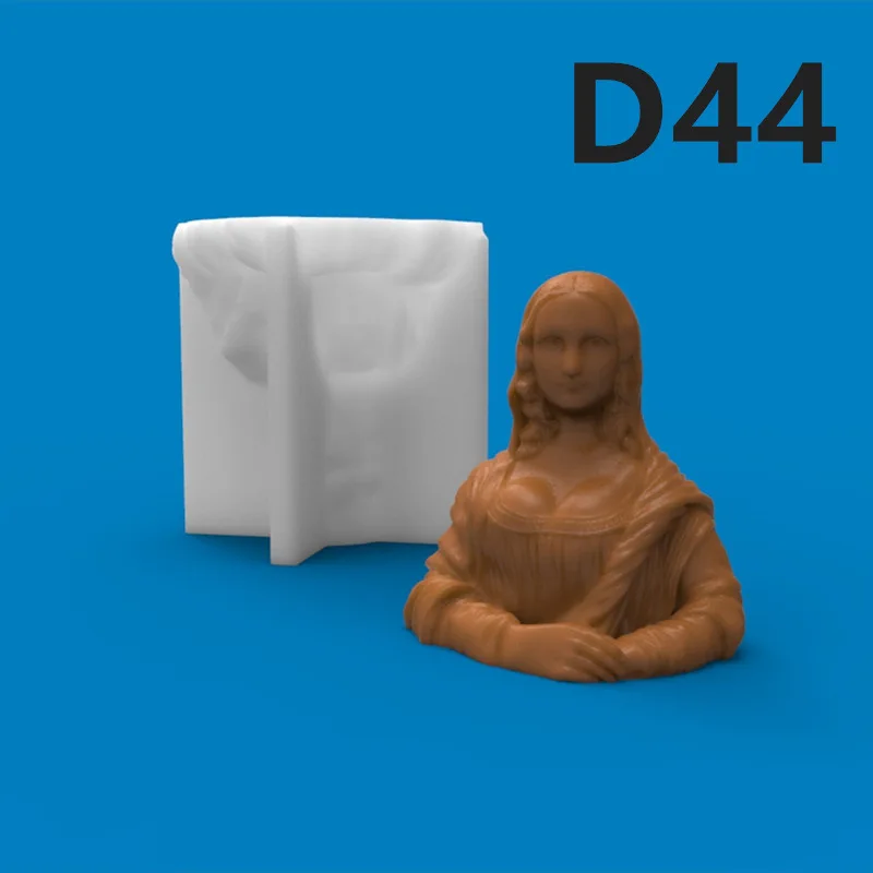 

D44 Beautiful Noble Woman Candle Silicone Mold Gypsum form Carving Art Aromatherapy Plaster Home Decoration Mold Wedding Gift