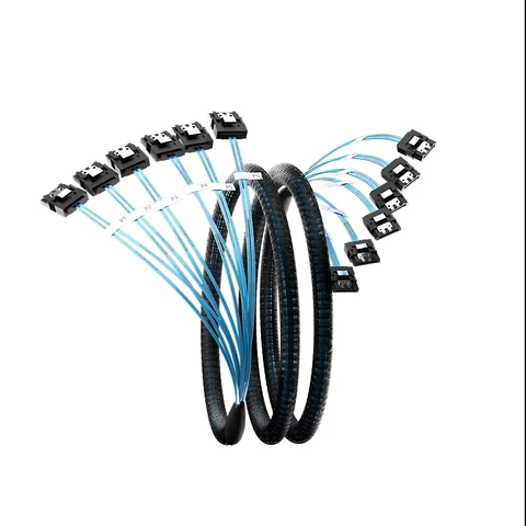 Кабель Sata к Sata, 6 портов/комплект, кабель SATA 3.0 с датой, 7-контактный на 7-контактный кабель Sas, 12 Гбит/с, кабель для жесткого диска для сервера NAS PC