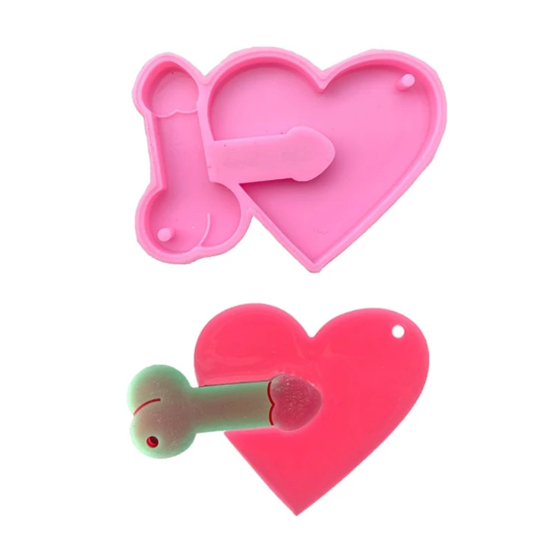 

DIY Love Brother Combination Mold Mirror Silicone Mold Keychain Pendant Jewelry Crafting Mould for Valentine's Day Gift