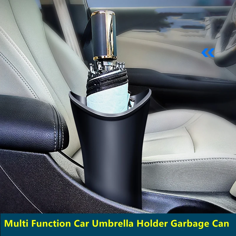

Fit For Tesla Multi Function Car Umbrella Holder Black Backseat Garbage Can Bucket Box Cylinder Storage Barrel Container