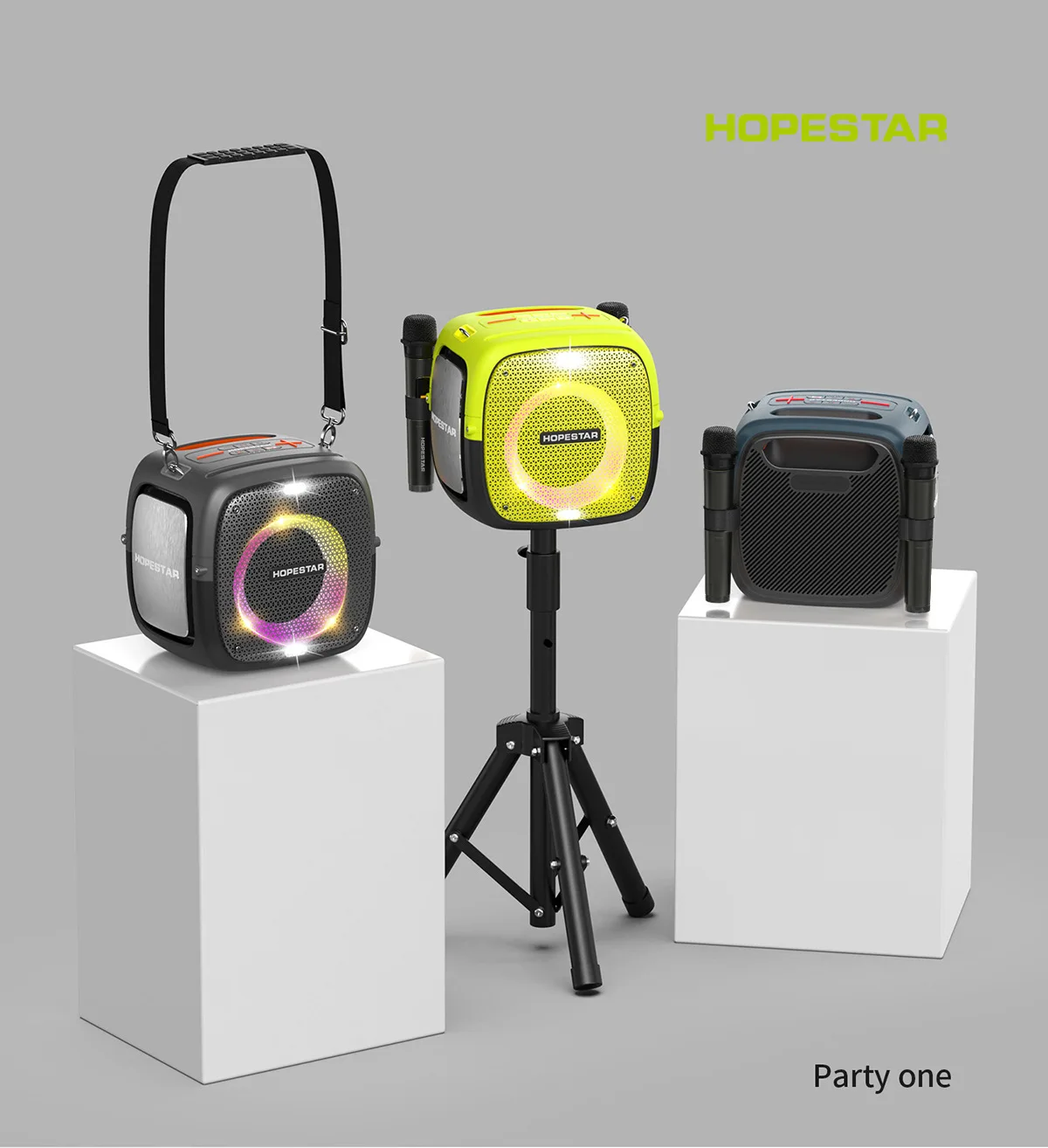 

Мощный беспроводной динамик HOPESTAR Partyone, уличный портативный водонепроницаемый сабвуфер, сабвуфер с FM-радио, мини