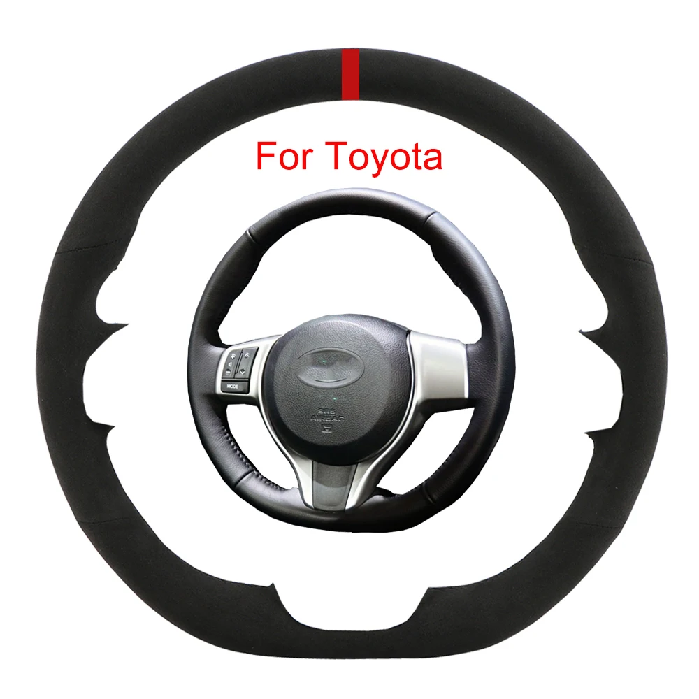 Оригинальная модель для Toyota Yaris Verso S Vitz Ractis 2010-2016 Subaru Trezia, Ручное шитье, замшевая рулевая накидка