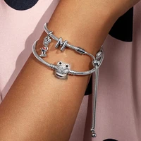 grier owl new zircon snake bone bracelet diy beaded pendant jewelry for women beautiful gift men party bracelet