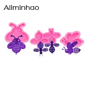 DY0673 супер глянцевая смола пчела форма эпоксидная ремесла силиконовый брелок Божья коровка формы Полимерная глина DIY Изготовление ювелирных изделий