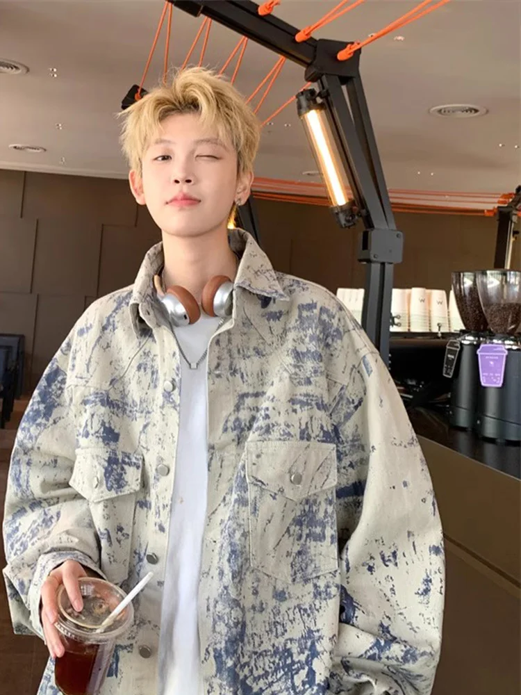 Джинсовое пальто American High Sense мужская весенне-осенняя молодежная модная брендовая