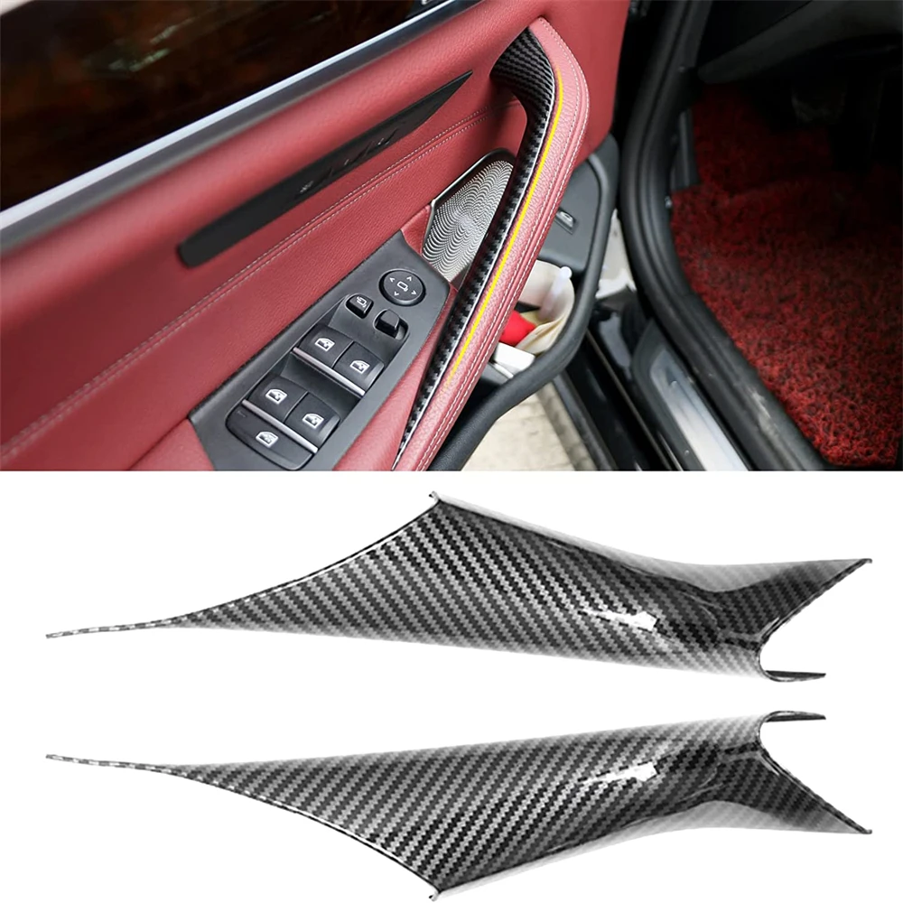

2PCS Carbon Fiber Door Handle Covers For BMW 5 Series Driver Side & Passenger Side Door Pull Handle Covers