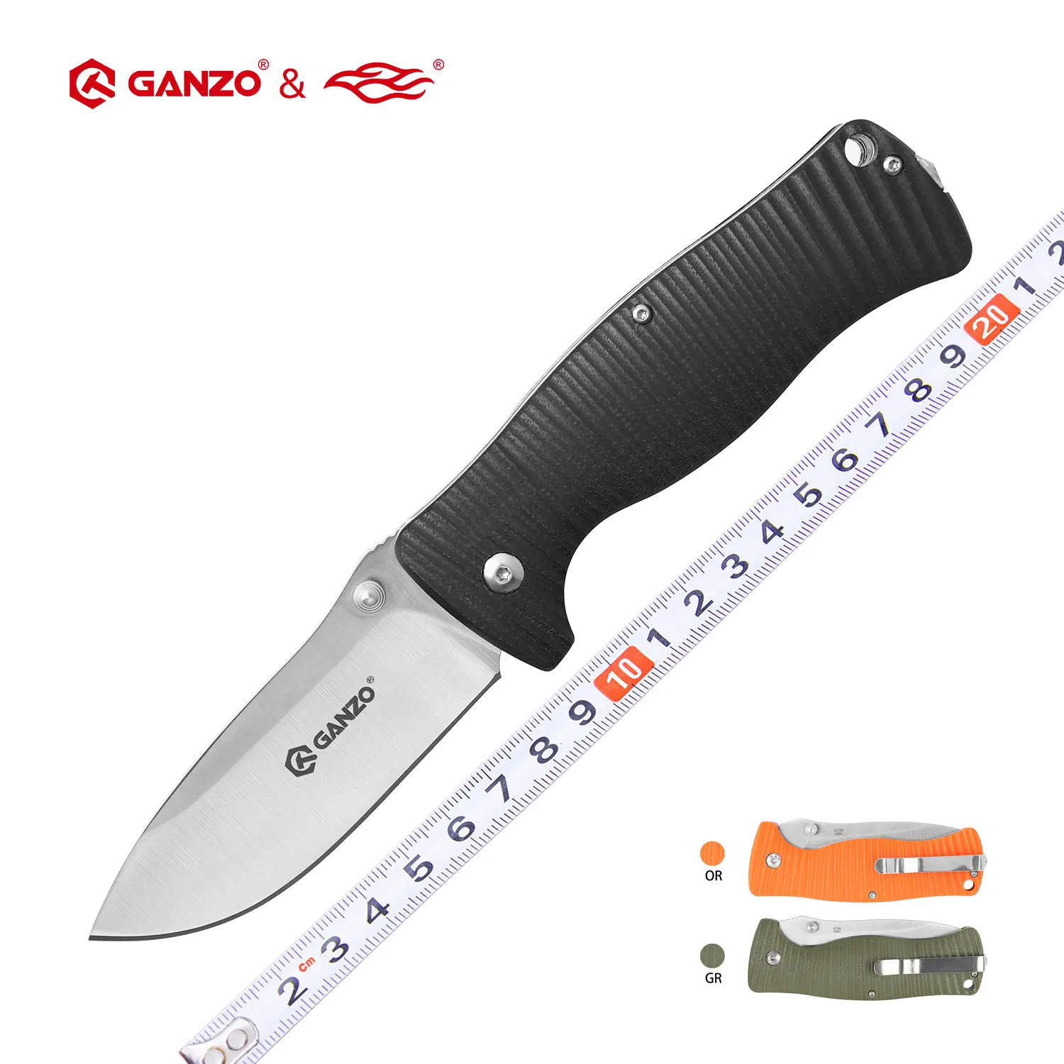 Фото Складной нож Ganzo G720, 58-60HRC, лезвие из стали 440C, рукоять G10, EDC, для выживания на природе, кемпинга, карманный нож №4