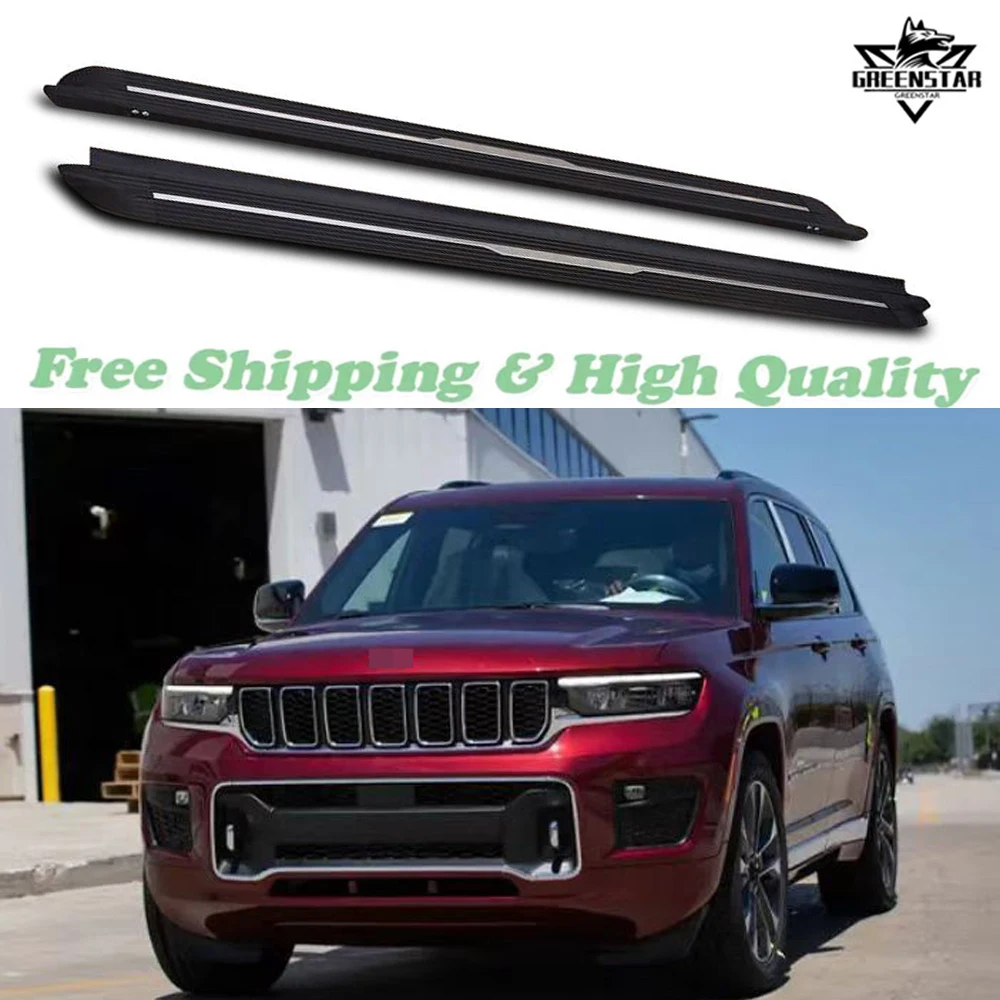

Fits For Grand Cherokee L 2022 2023 Side Step Nerf Bar Stair Fixed Running Board