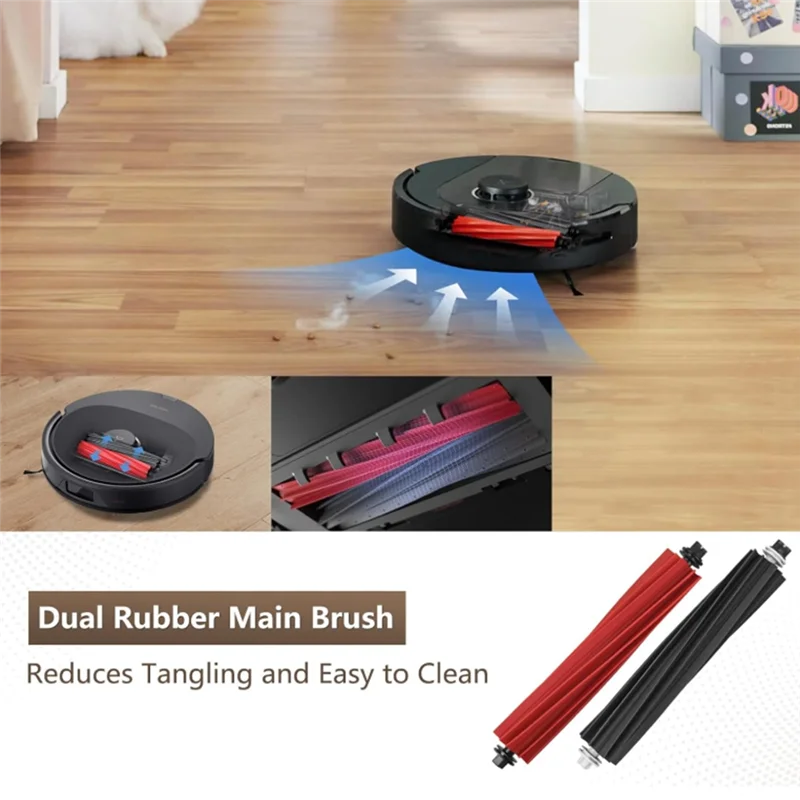 Фото 【A26P】Аксессуары для робота-пылесоса Roborock Q8 Max+/Q5 Max+/Q5 Pro+/Q5 Duoroller+: роликовая и боковая щетки, фильтр, салфетка для влажной уборки, мешок для сбора пыли №4