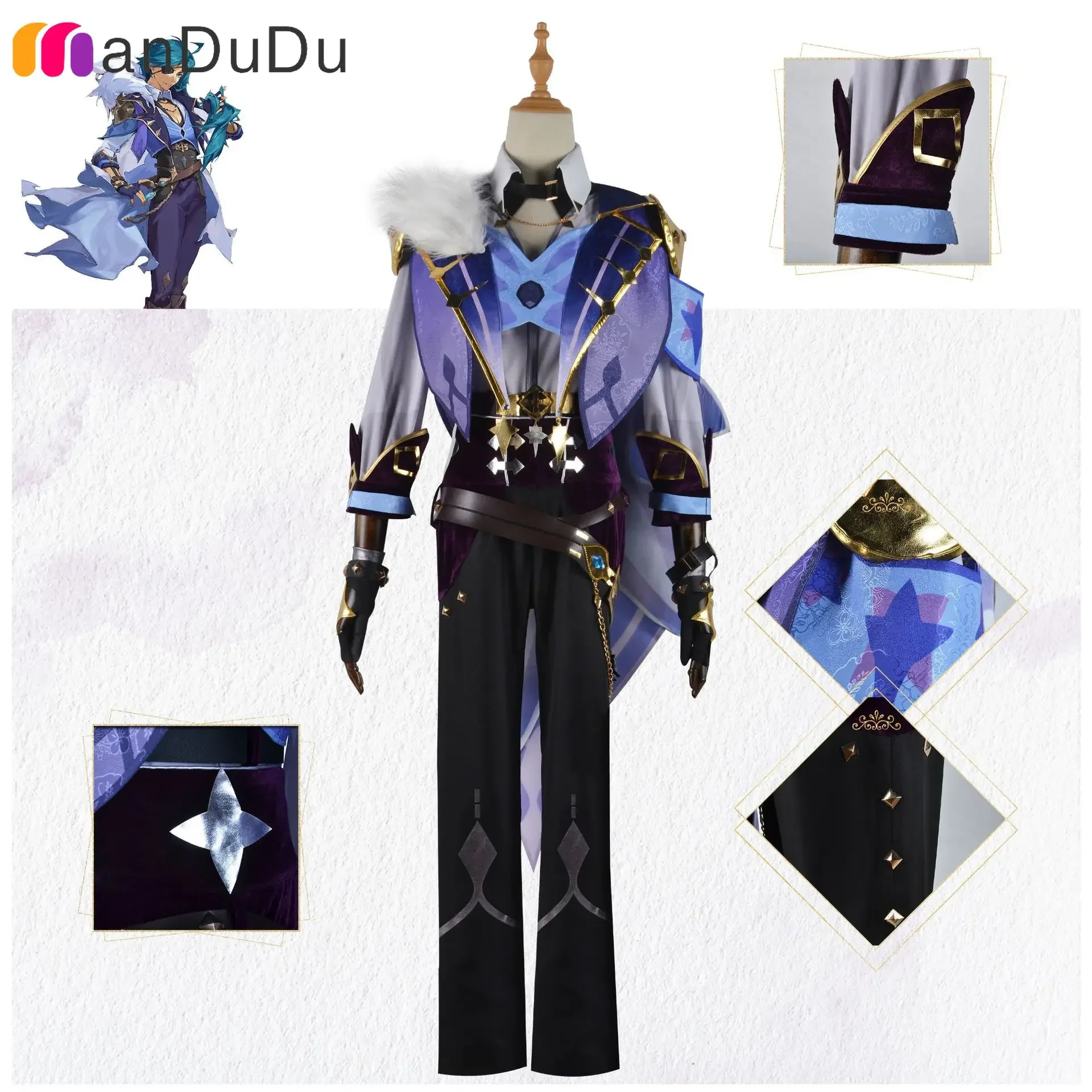 Игра GenshinImpact Kaeya косплей костюм ролевая игра комикс на Хеллоуин фотосессия