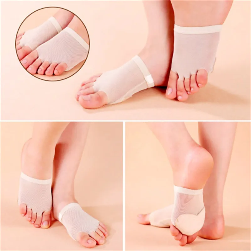 

1 Double five-hole Forefoot Care Protection Toe Pad Care Tool For Toe Practice Mat Front Ankle Bone Shoe Half Foot Protection