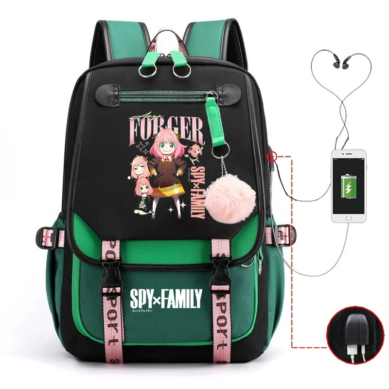 Фото Новые рюкзаки Spy x Family, холщовые школьные рюкзаки для девочек-подростков, студенческий рюкзак большой вместимости, женский модный компьютерный рюкзак, подарки №3
