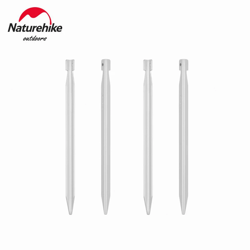 

Naturehike 8Pcs/lot 20cm Aluminum Alloy Yard Canopy Tent Pegs Garden Stakes Ground Nail Heavy Duty Hammock Camping awning Nail