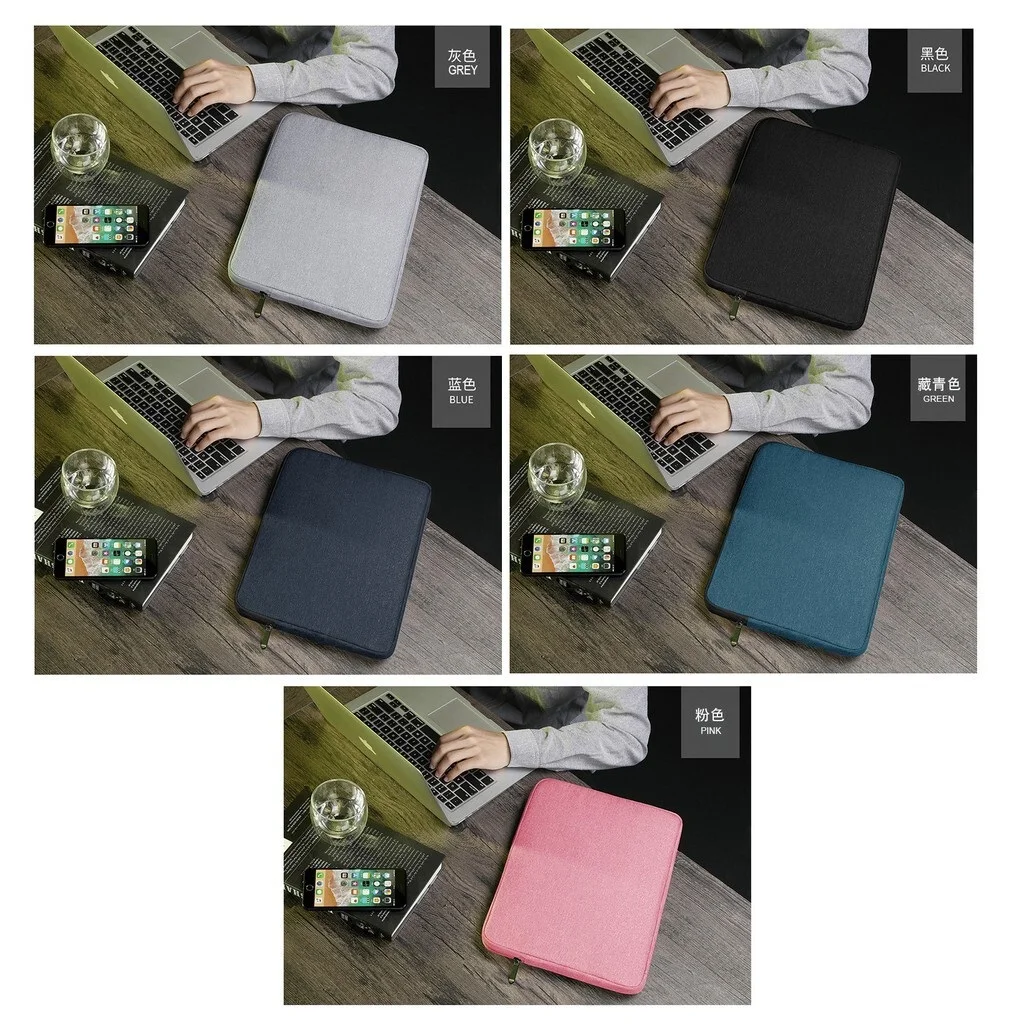 

13/15 inch Korean Style Portable Zipper Soft Sleeve Laptop Protective Handbag Pouch Bag Notebook Computer