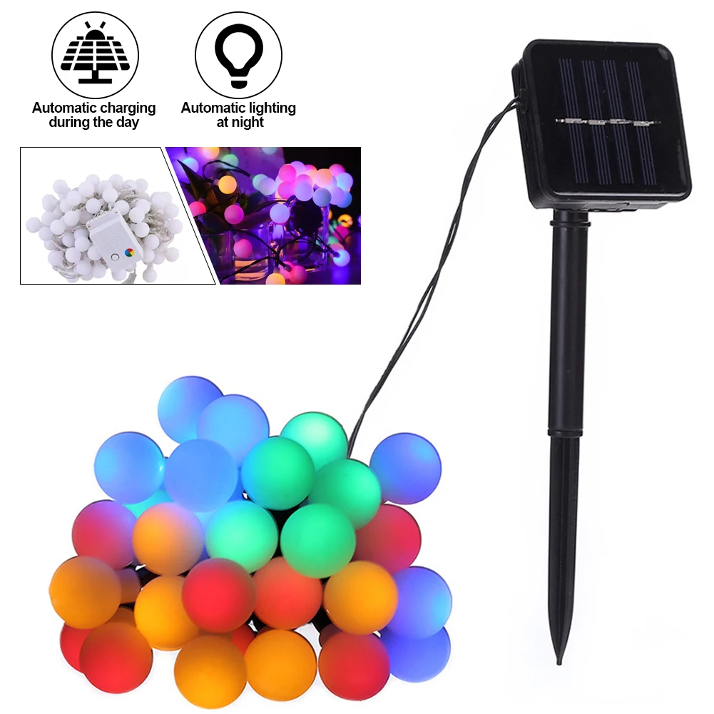 

20/50/100 LED Solar Fairy Lights String 5m/7m/10m Garden Garland Lights 8 Mode Flashing Christmas Party Outdoor Led Solar Lights